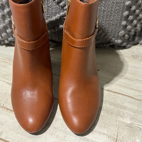 ❤️Isola Vivian Caramel Leather &Suede Ankle Boots-Sz 8 - Picture 3 of 8